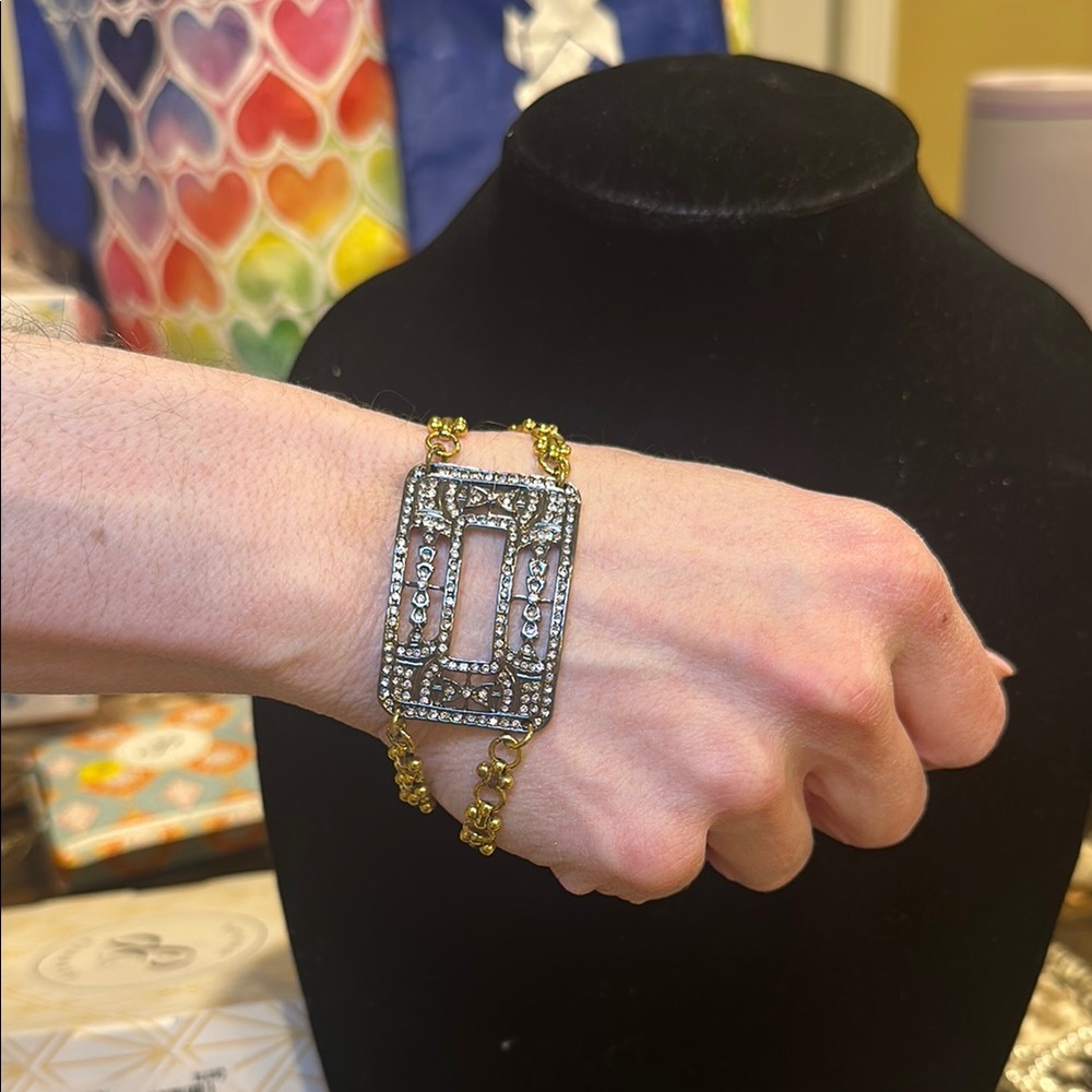 Elegant Silver and Gold Bracelet